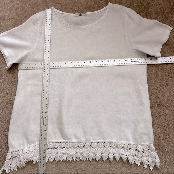 Terri Millennio Linen White Short Sleeve Top - Picture 5 of 7